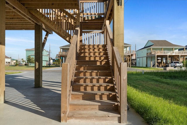 view of stairway