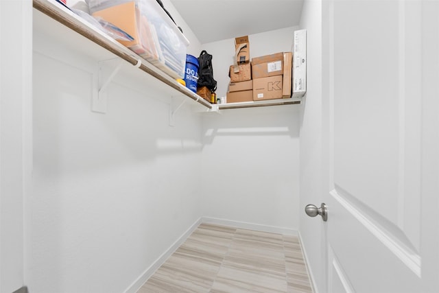 view of walk in closet