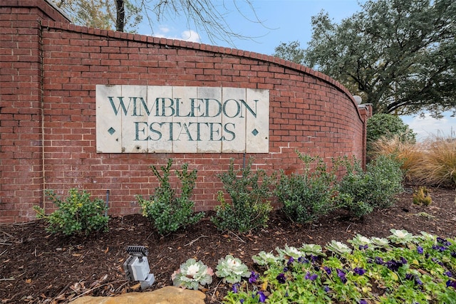 view of community sign