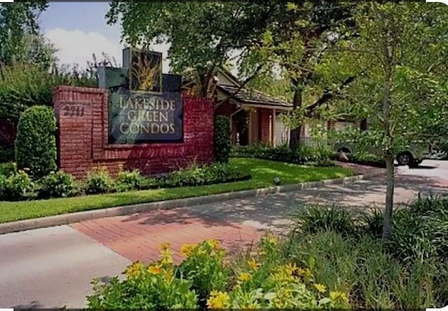 view of community sign