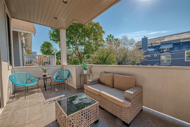 balcony with an outdoor living space