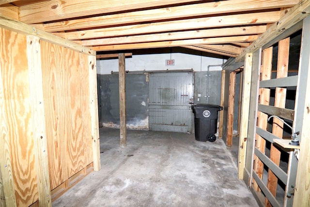 view of basement