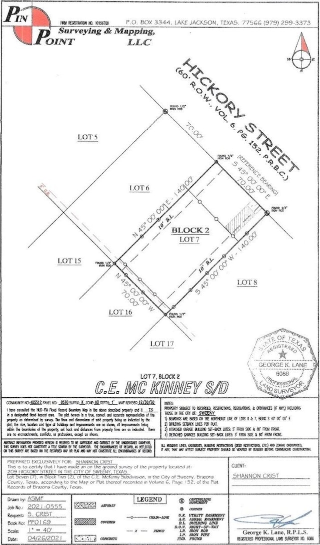 211 Hickory St, Sweeny TX, 77480 land for sale