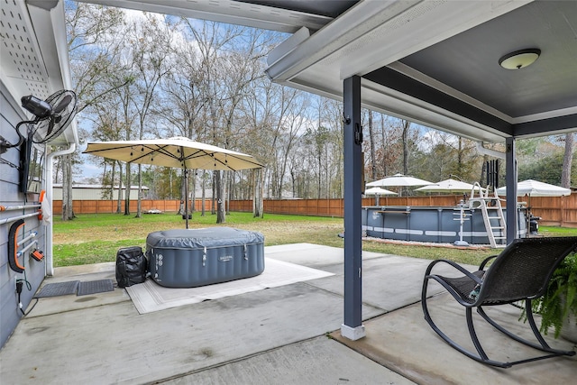19475 Humaya, Porter, TX 77365 - view of patio featuring a hot tub