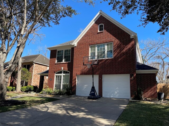 front facade with a garage