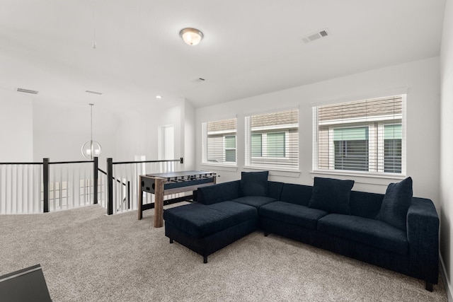 view of carpeted living room