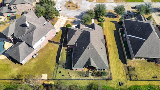 aerial view featuring a residential view