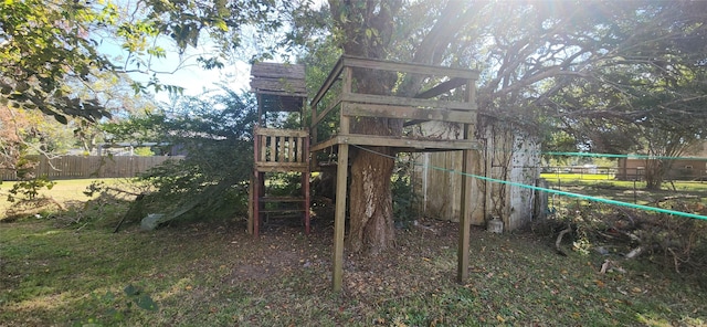 view of jungle gym