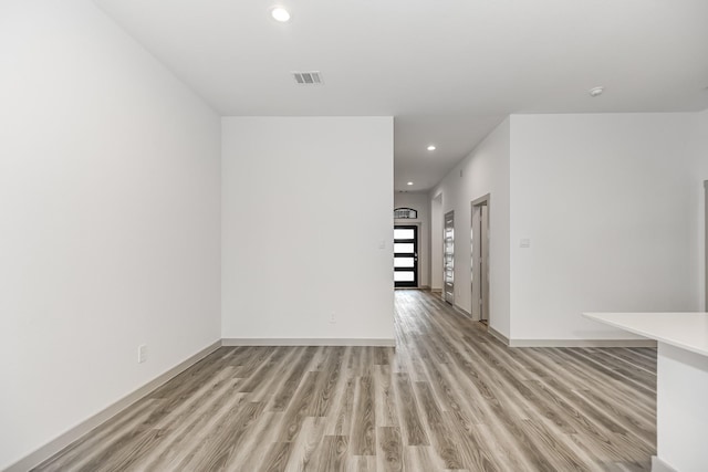 empty room featuring light hardwood / wood-style flooring