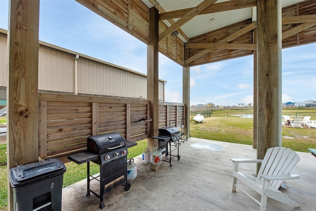 view of patio featuring area for grilling