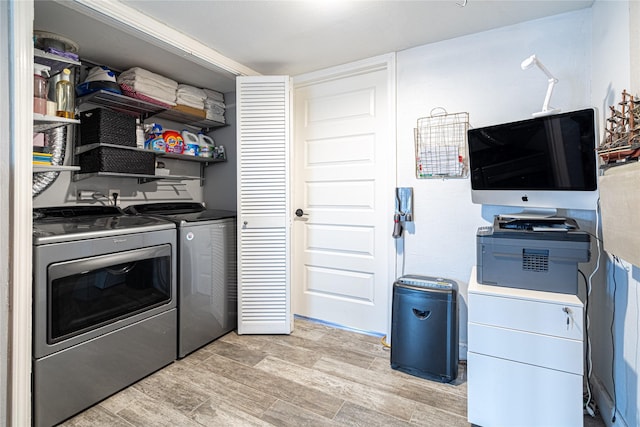 laundry area featuring washing machine and dryer