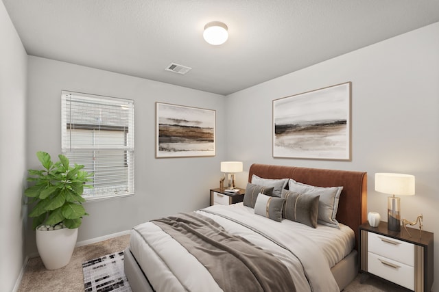 bedroom with carpet floors