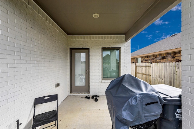 view of patio with grilling area