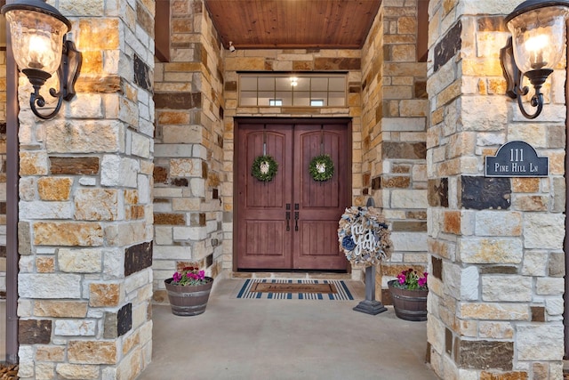 view of doorway to property