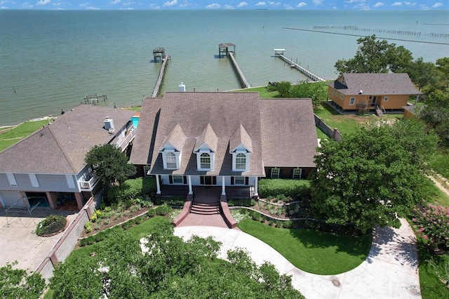 5419 W Bayshore Dr, Bacliff, TX 77518 - aerial view of property and surrounding area featuring a nearby body of water