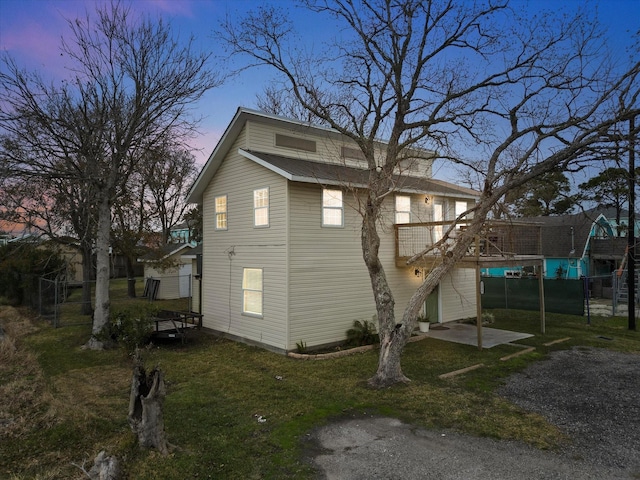 view of outdoor structure featuring fence