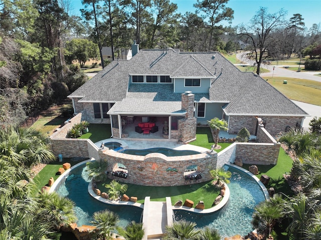 view of rear view of property