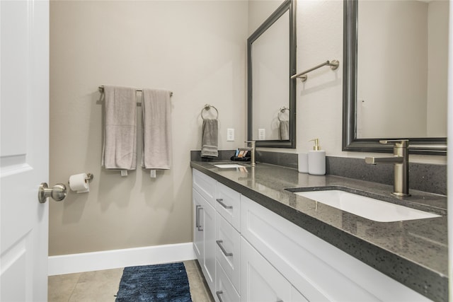 bathroom featuring vanity and tile patterned floors