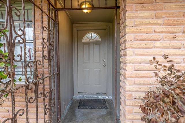 view of doorway to property