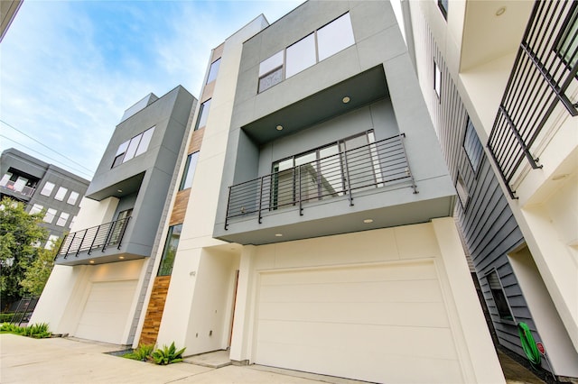 view of property with a garage