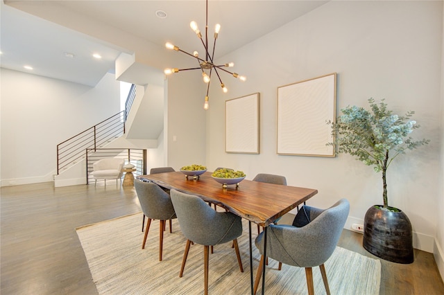 dining area featuring light hardwood / wood-style floors