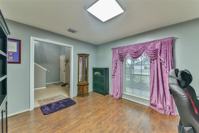 interior space featuring dark hardwood / wood-style flooring