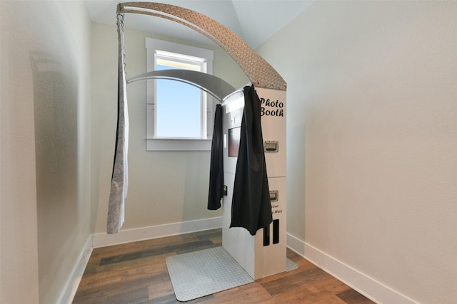 4241 Pointe W Dr, Galveston, TX 77554 - bathroom featuring wood finished floors and baseboards