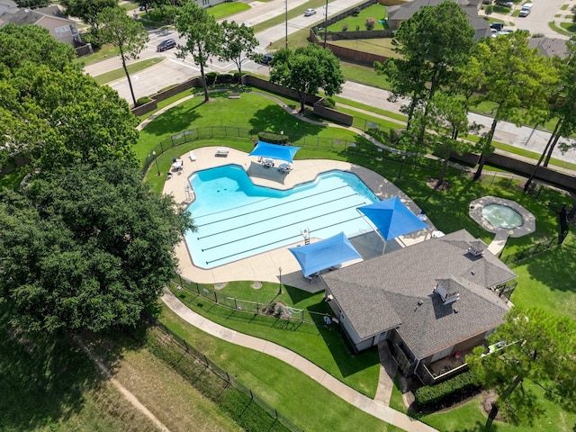 birds eye view of property