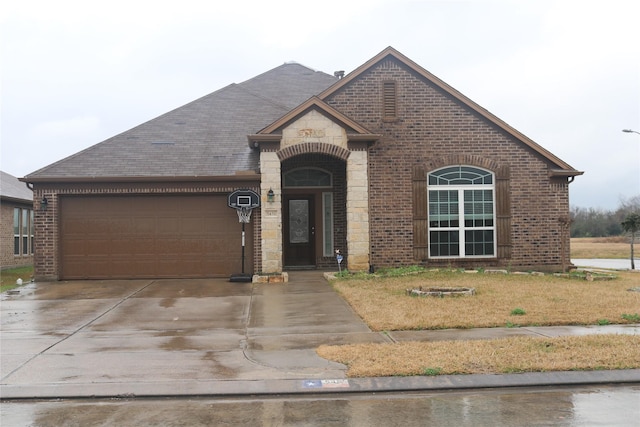 view of front of home featuring a garage