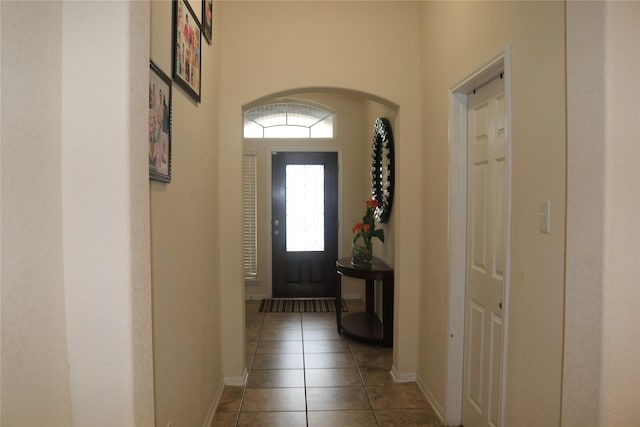 view of tiled entryway