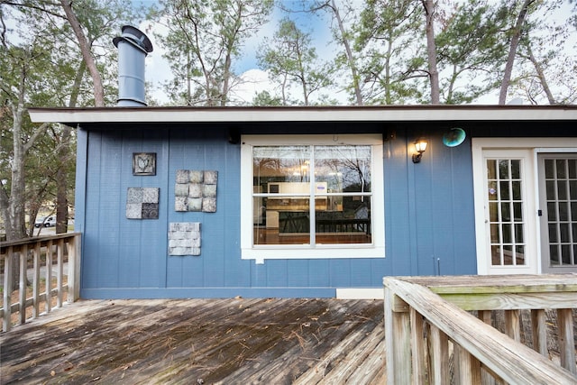 deck with french doors