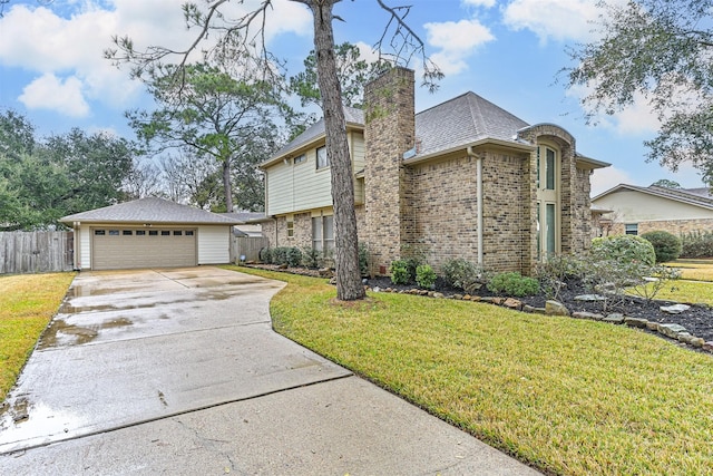 view of front of home with a front yard