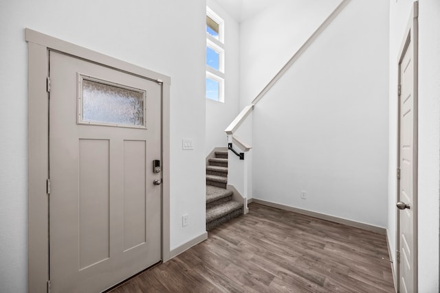 entrance foyer featuring light hardwood / wood-style floors