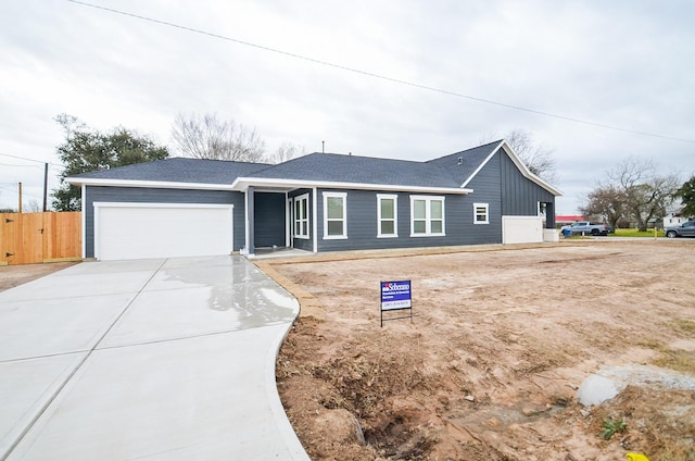 ranch-style house with a garage