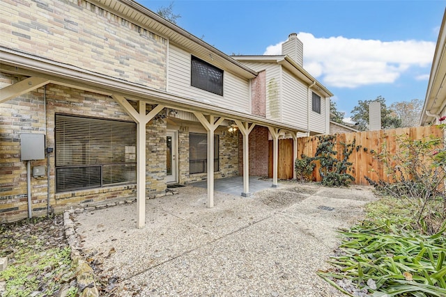 rear view of property with a patio