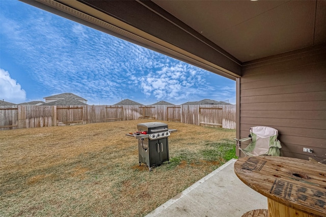 view of yard featuring a patio