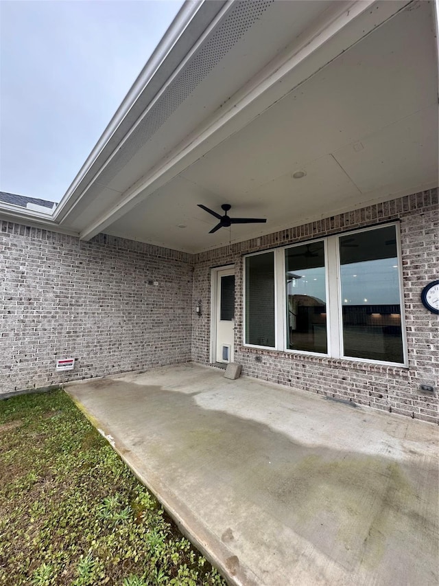 view of patio / terrace with ceiling fan