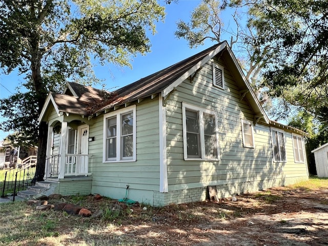 view of side of property