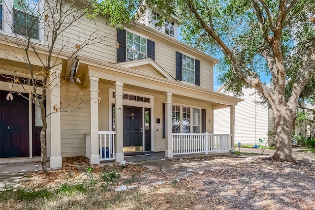 view of front of property featuring a porch