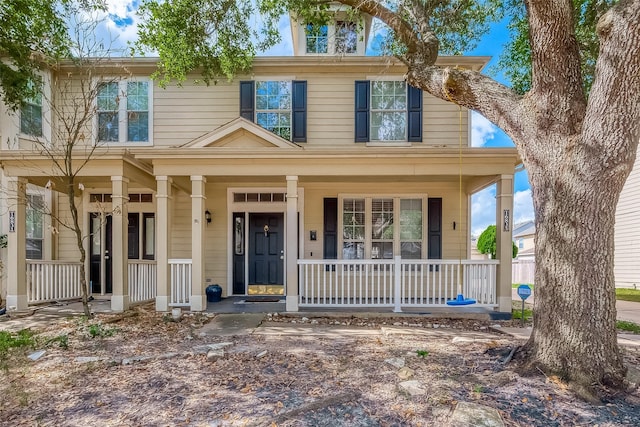 view of front of home with a porch