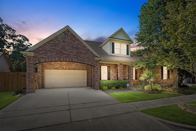 view of front of home featuring a garage