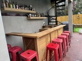 view of bar