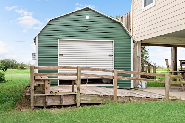 view of outdoor structure featuring a garage