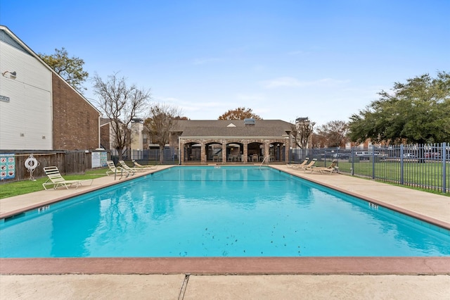 view of pool featuring a patio area