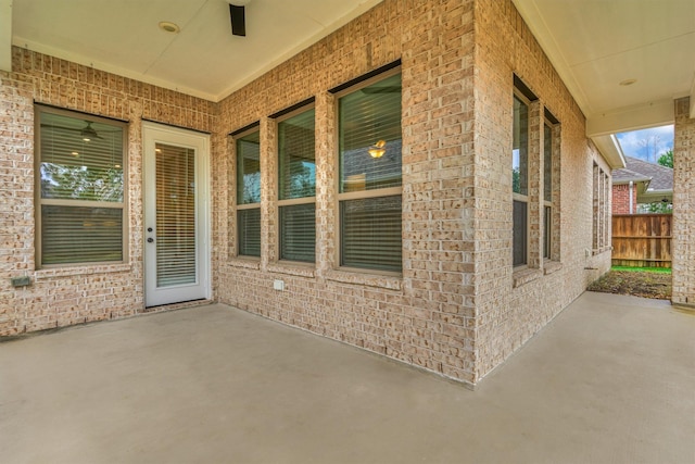 view of patio with fence