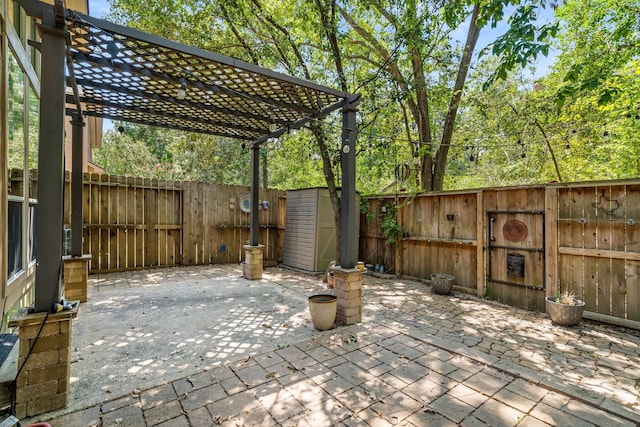 view of patio / terrace with a pergola