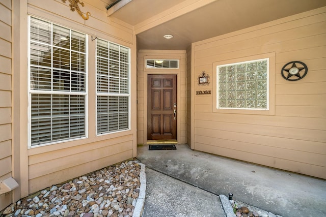 view of doorway to property