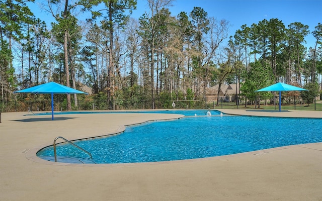 view of pool featuring a patio area