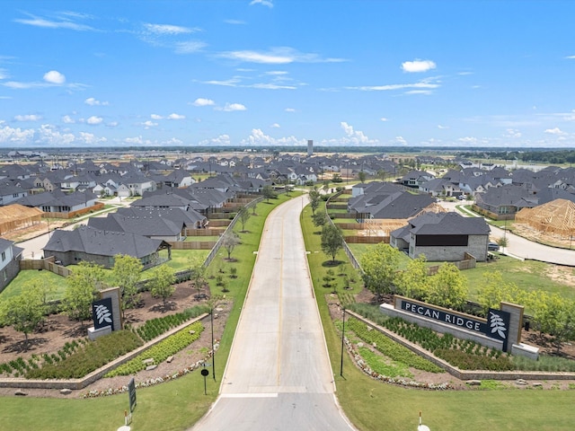 aerial view featuring a residential view