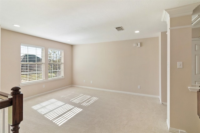 view of carpeted spare room